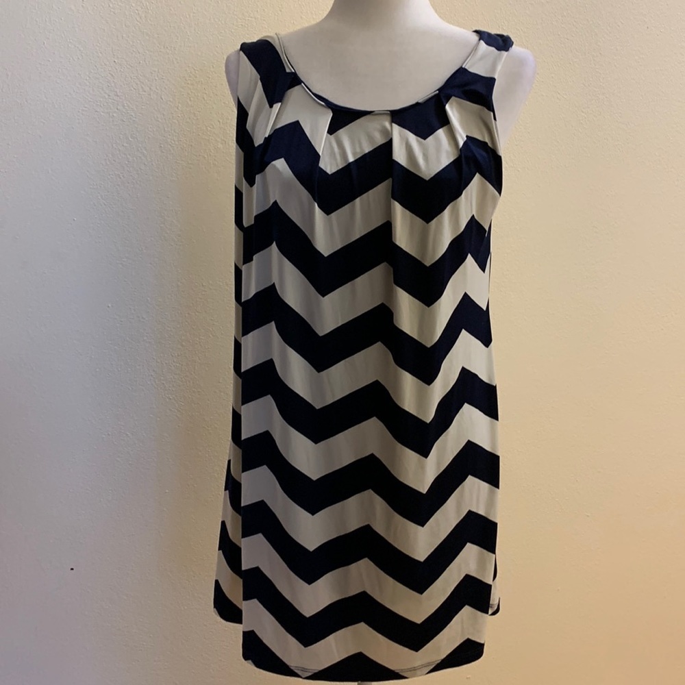 Gilli Navy and White Striped Dress size M